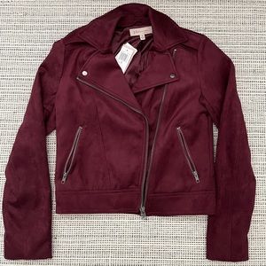 NWT Philosophy Suede Moto Jacket